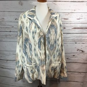 Chicos Oversized Printed Blazer